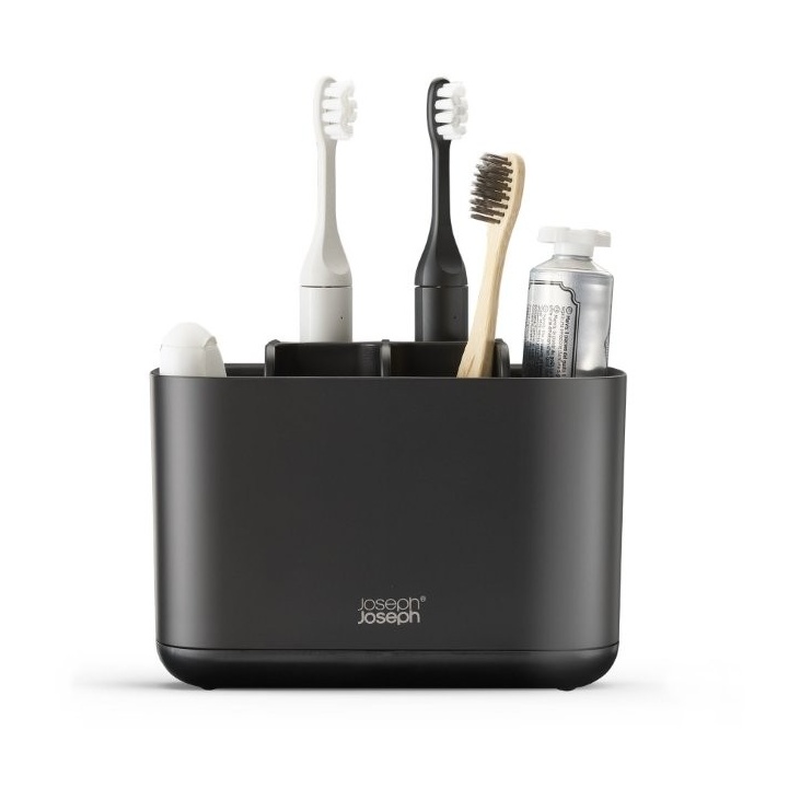 Joseph Joseph Black Easystore Large Toothbrush Caddy - Matt