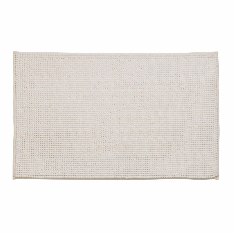 Catherine Lansfield Cream Bobble Bath Mat 50X80cm