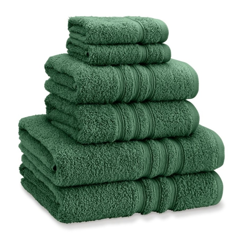 Catherine Lansfield Dark/Green Zero Twist Towels - Face Cloth