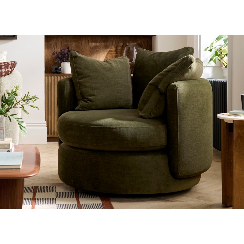 Vogue Williams Piccadilly Large Swivel Chair - Soft Boucle