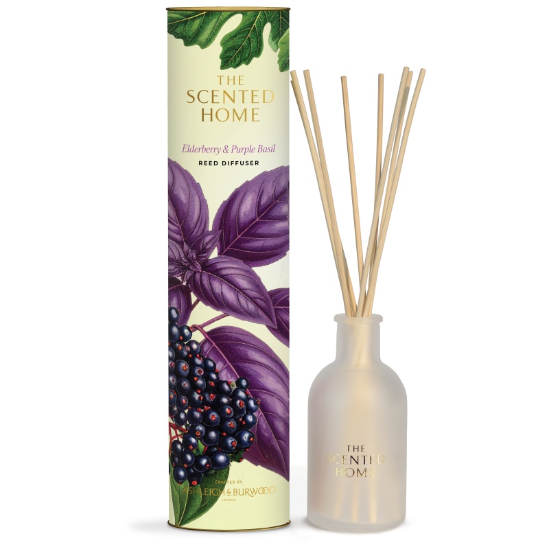 Ashleigh And Burwood Purple Scented Home Elderberry And Basil Diffuser - 150Ml