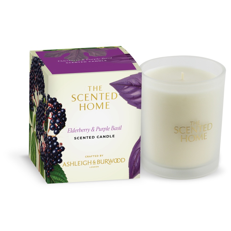 Ashleigh & Burwood Scented Home Elderberry & Purple Basil Candle - 170g