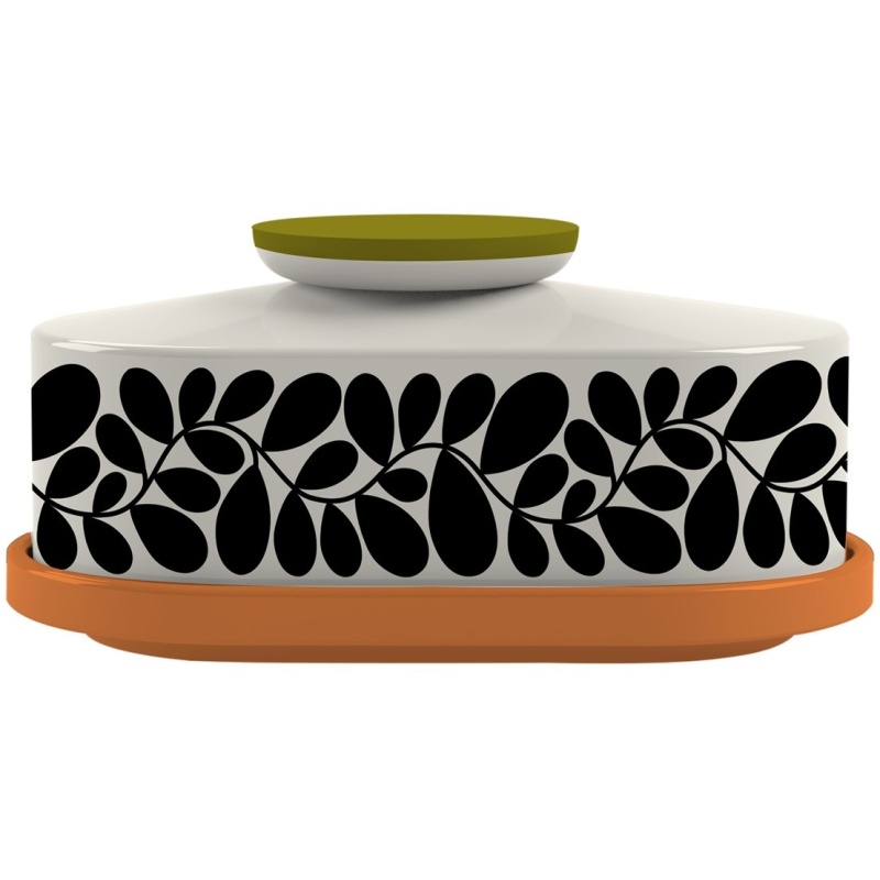 Orla Kiely Sycamore Stripe Butter Dish - Orange