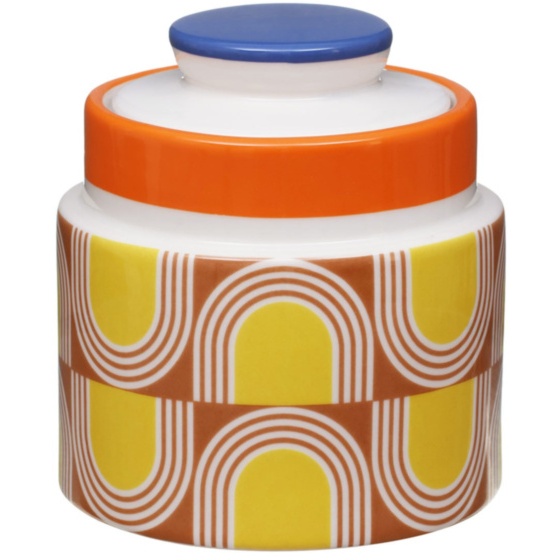 Orla Kiely Aura Storage Jar - Orange
