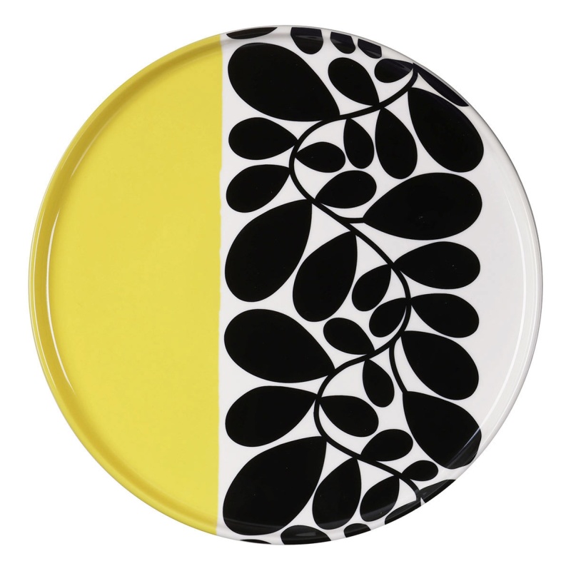 Orla Kiely Yellow Sycamore Stripe Round Platter