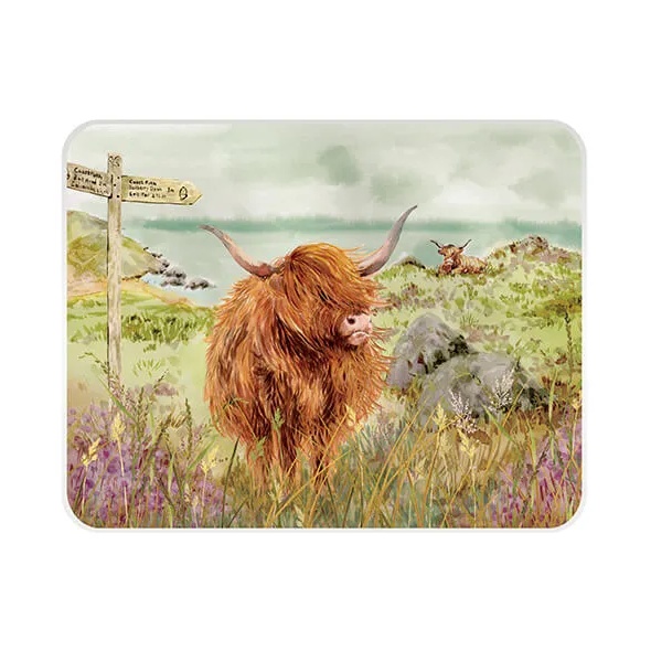 Stow Green Green Stow Medium National Trust Highland Cow Worktop Protector