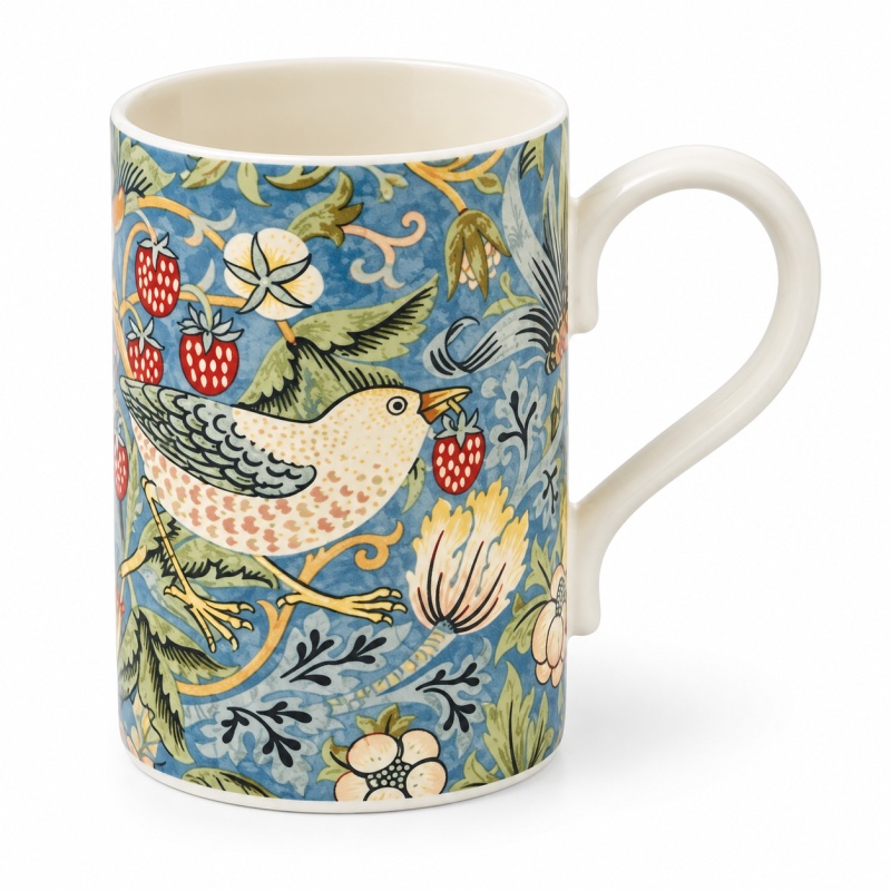 Morris & Co Spode Strawberry Thief Mug Blue/Multi - Image 2