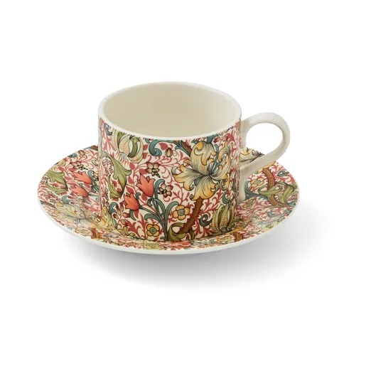 Morris And Co Golden Lily Teacup And Saucer - 280Ml