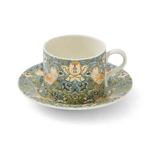 Morris And Co Strawberry Thief Teacup And Saucer - 280Ml