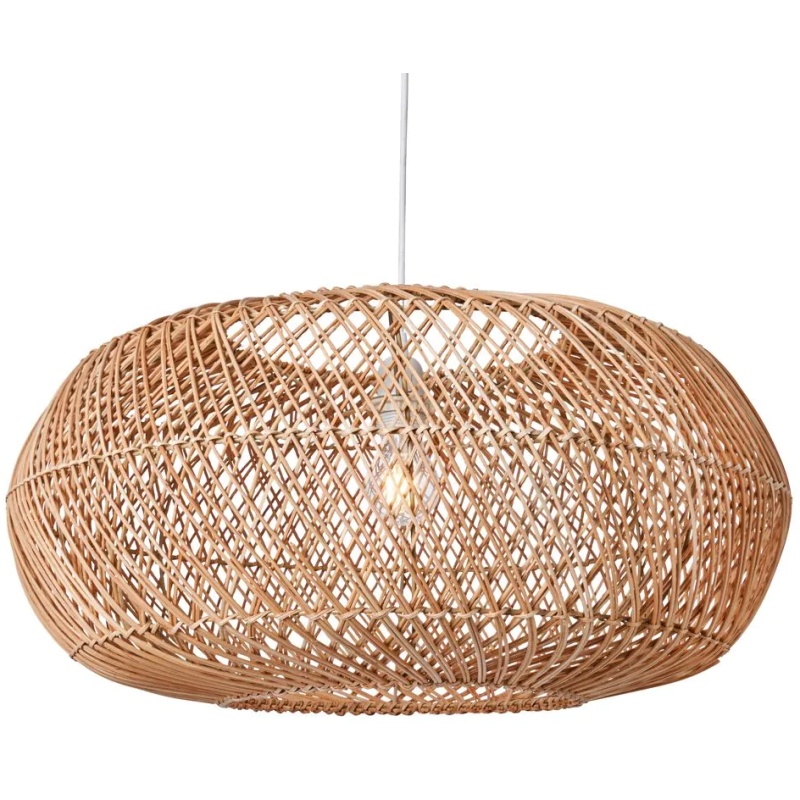 BHS Kyle Large Oval Rattan EasyFit Shade 60cm - Natural