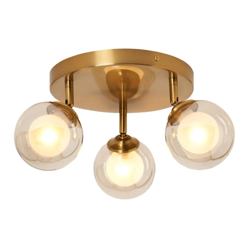 BHS Vanity 3 Light Spotlight Plate - Satin Brass