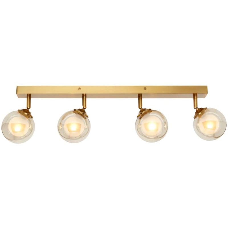 BHS Vanity 4 Light Spotlight Bar - Satin Brass