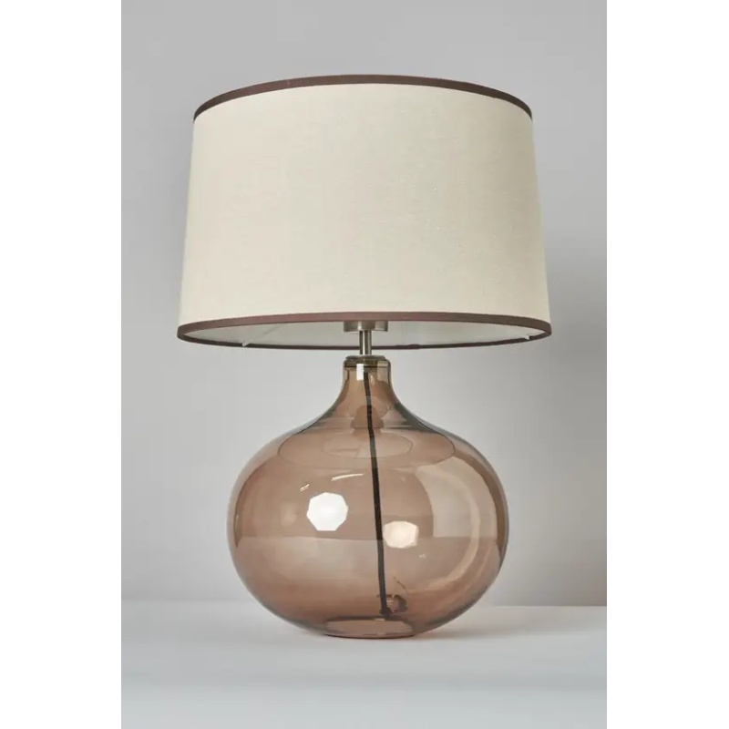 BHS Petrice Mink Glass Ball Large Table Lamp - Brown