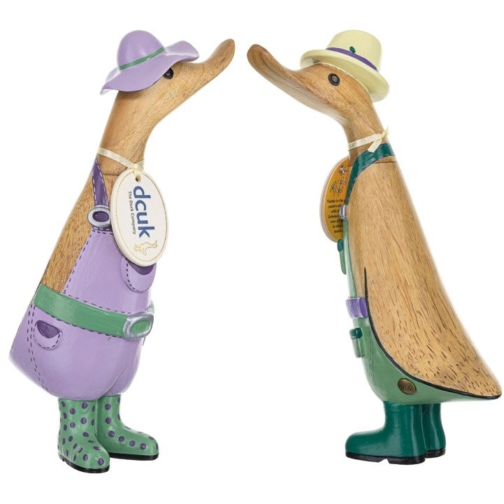 DCUK National Garden Scheme Gardener Duckling Ornament (Assorted Styles)