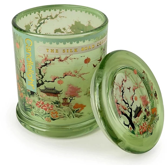 Candlelight Large Glass Lidded Jar Candle Chengdu Sakura Blossom