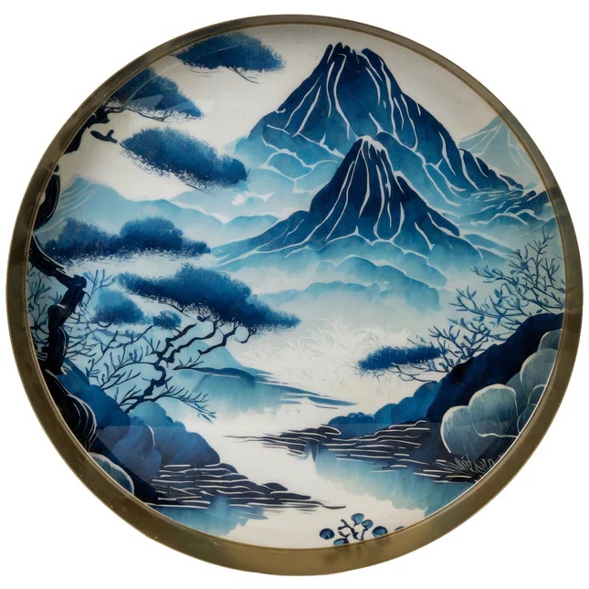 Candlelight Metal Tray Tianshui Sea Salt 32cm