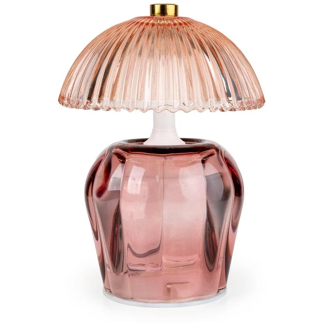 Candlelight Vintage Ridged Glass LED Table Lam