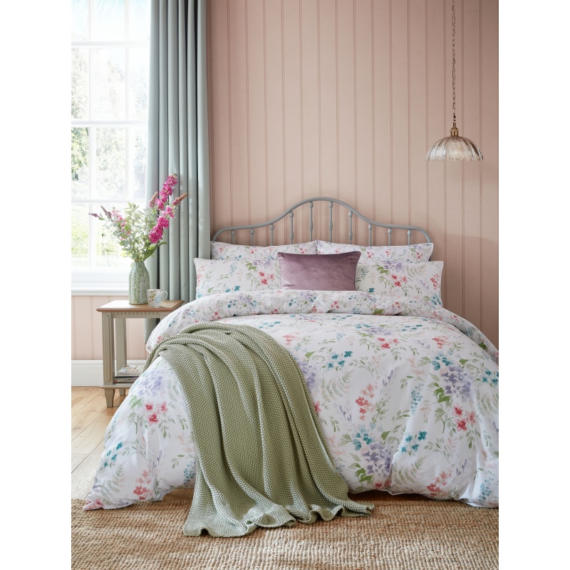 Laura Ashley Aulden Flowers Duvet Set - Lavender Multi Lifestyle