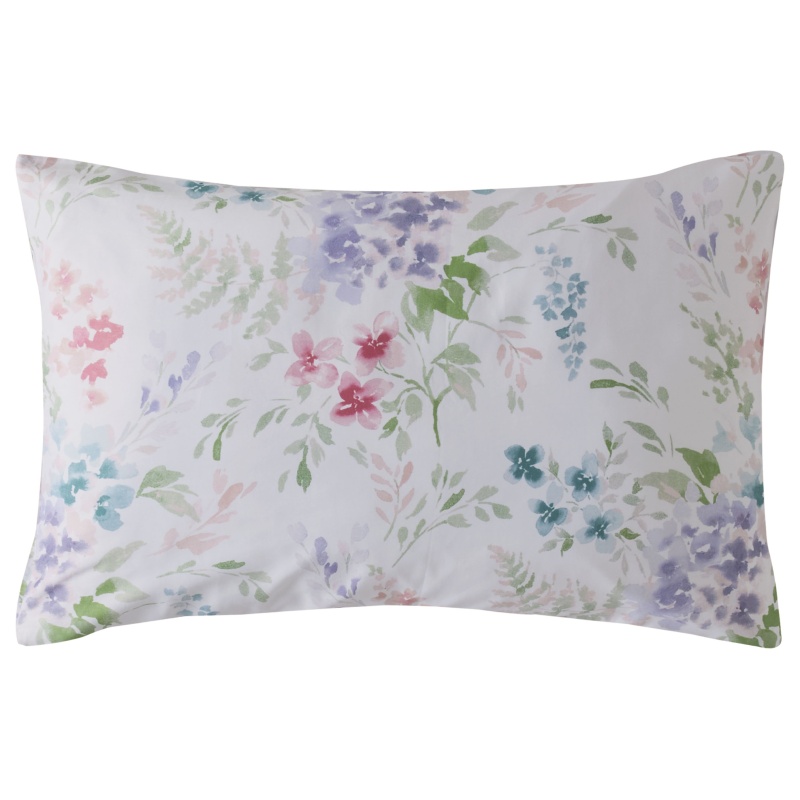 Laura Ashley Aulden Flowers Pillowcase Pair - Lavender Multi Cut out
