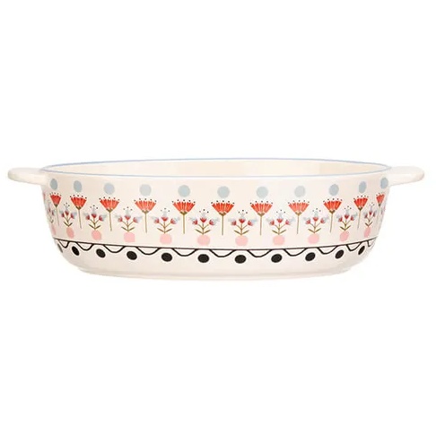 Cath Kidston Painted Table Oval Roasting Dish 28cm