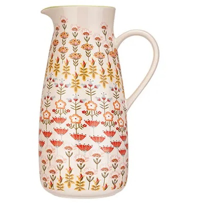 Cath Kidston Painted Table Ceramic Pitcher Jug 1.7L