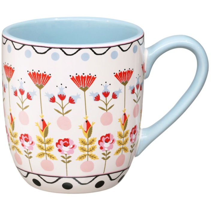 Cath Kidston Painted Table Breakfast Mug - Blue
