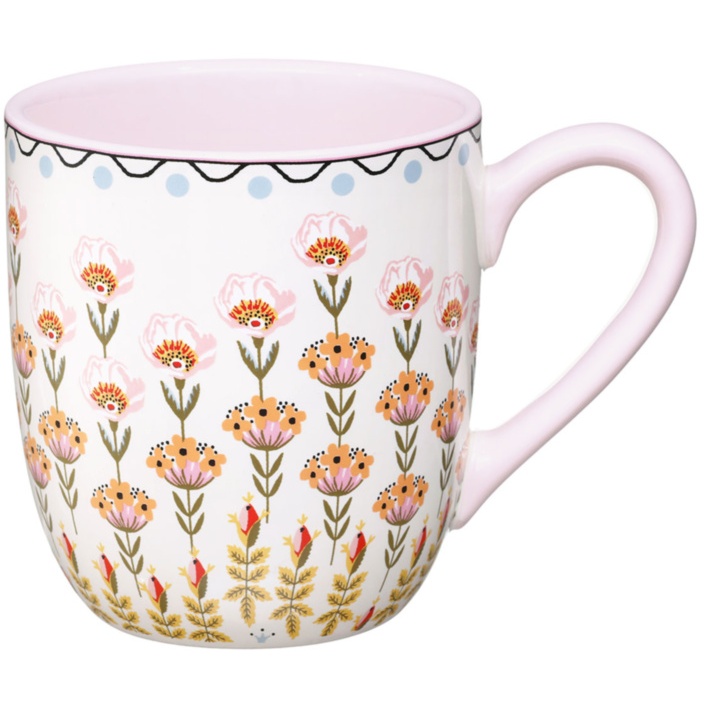 Cath Kidston Painted Table Breakfast Mug - Pink