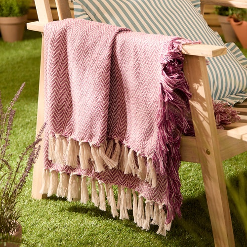 Wylder Wisley Outdoor Throw 130x180cm - Heather/Pink
