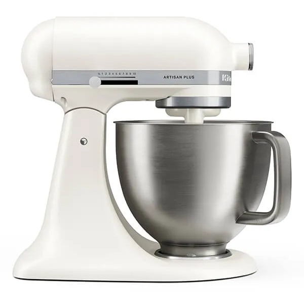 KitchenAid KitchenAid 5KSM50PKVBPL Artisan Plus 4.7L Tilt-Head Stand Mixer - Porcelain White