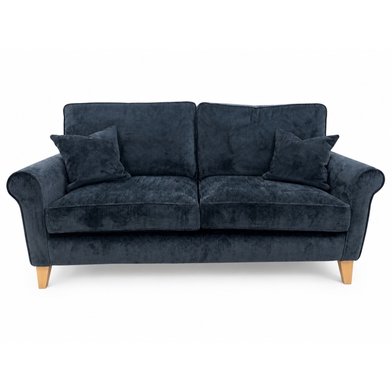 Alstons Alstons Paulina 3 Seater Sofa in Ink Chadbury Fabric with Light Feet