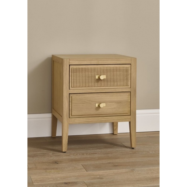 Illinois 2 Drawer Bedside - Oak