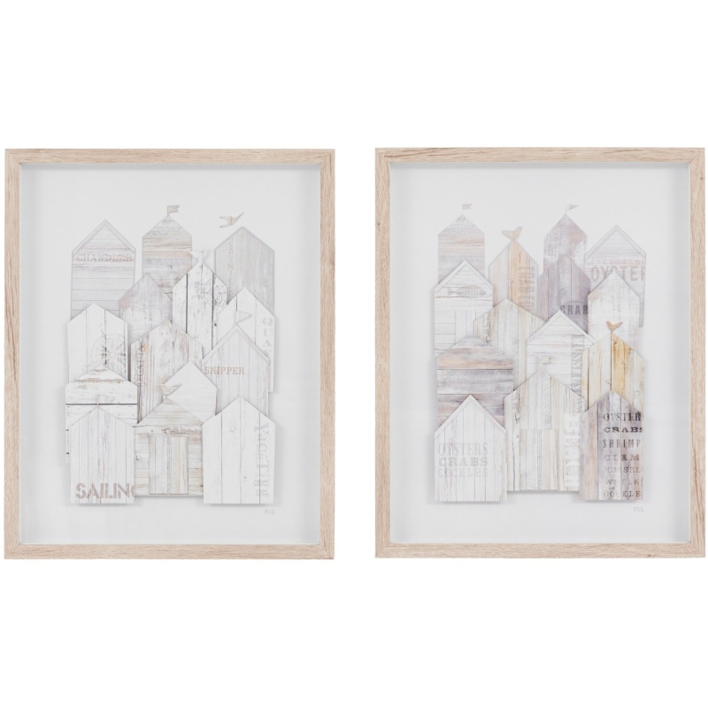 Art Marketing Beach Retreat Framed Wall Art Set Of 2