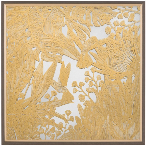 Art Marketing Hummingbird Dance Mirrored Framed Wall Art