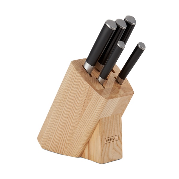 Stellar Poise 5 Piece Knife Block Set