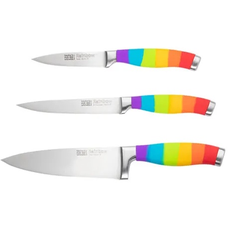 Taylors Eye Witness Rainbow 3 Piece Knife Set
