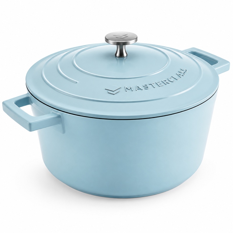Masterclass Masterclass Cast Aluminium Casserole Dish 24cm - Sky Blue