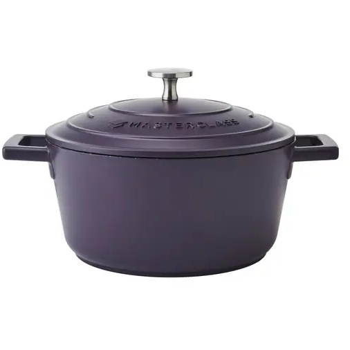 Masterclass Cast Aluminium Casserole Dish 20cm - Purple