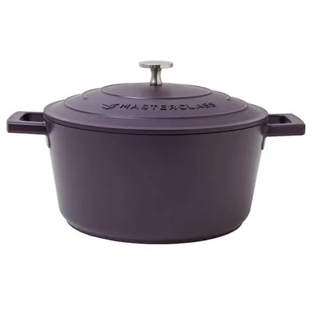 Masterclass Purple Cast Aluminium Casserole Dish 24Cm