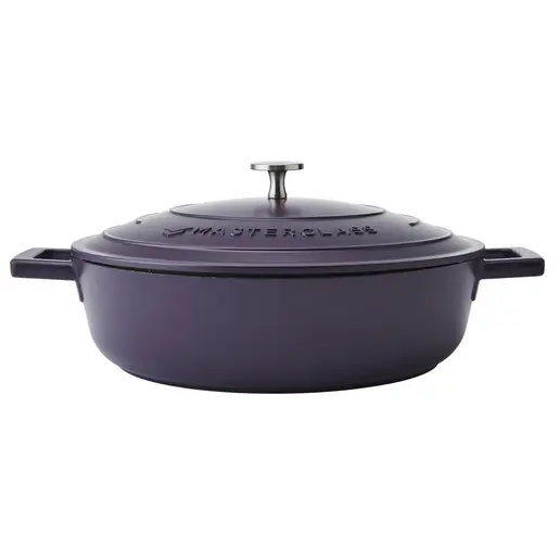 Masterclass Cast Aluminium Shallow Casserole Dish 28cm - Purple
