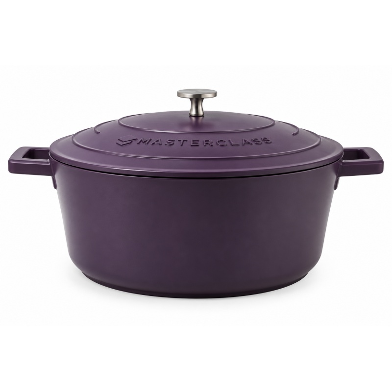 Masterclass Masterclass Cast Aluminium Casserole Dish 28cm - Purple