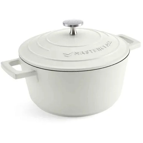Masterclass Cast Aluminium Casserole Dish 20cm - Cream