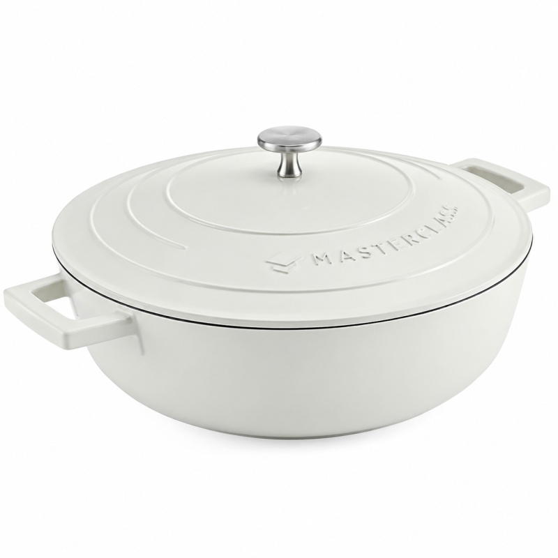 Masterclass Masterclass Cast Aluminium Shallow Casserole Dish 28cm - Cream