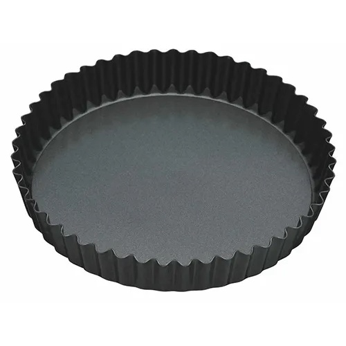 Masterclass Non-Stick Fluted Loose Base Quiche Tin Round 30cm