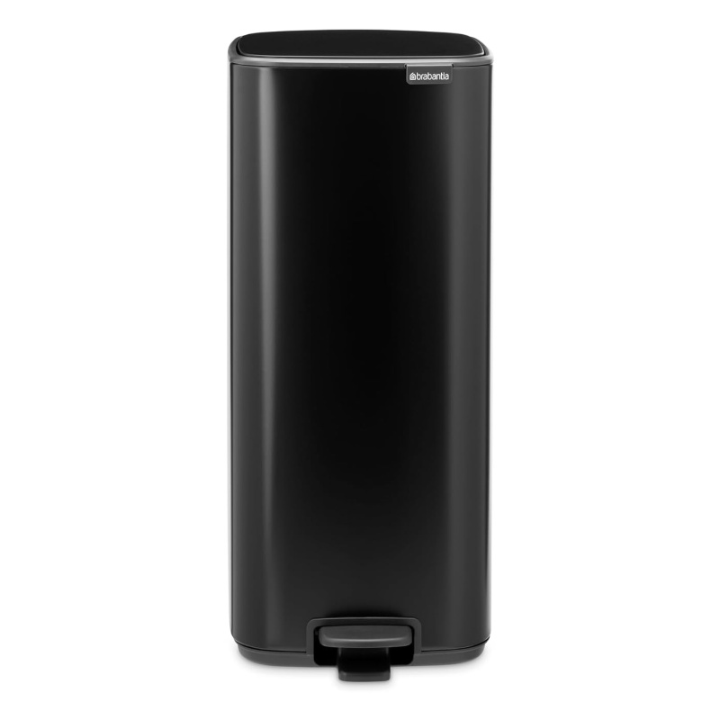 Brabantia Black Bo Pedal Bin 30L - Matt