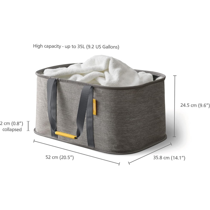 Joseph Joseph Grey Hold-All Collapsible 35L Laundry Basket
