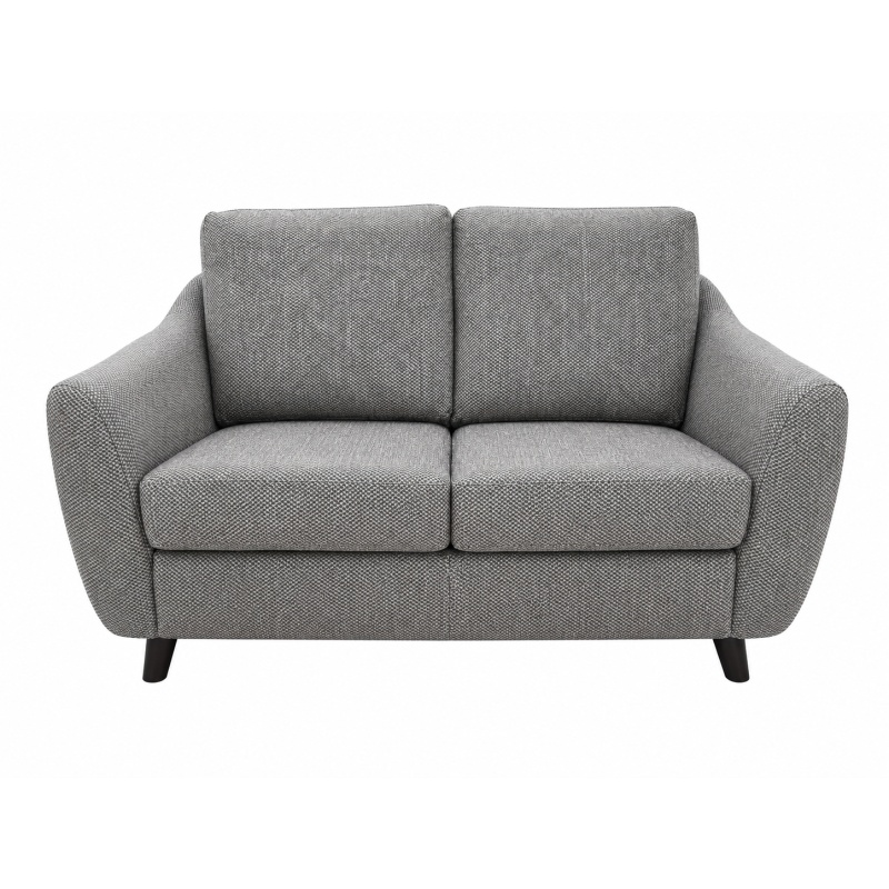 G Plan G Plan Vintage 2 Seater Sofa in Basketweave Heather Fabric with Walnut Show Wood