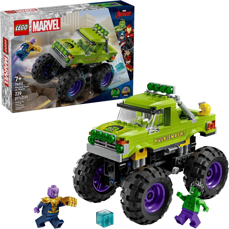 Lego Boys Green Marvel 76312 The Hulk Truck Vs. Thanos