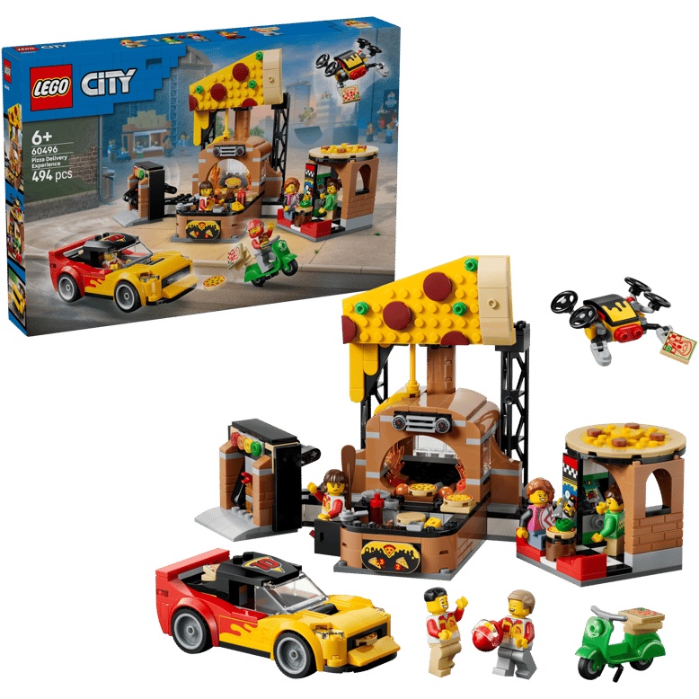 LEGO City 60496 Pizza Delivery Experience with Vehicles