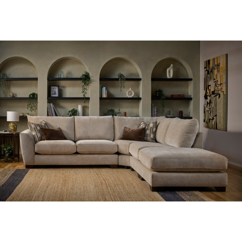 Morgan 4 Seater Corner Sofa With Footstool in Fabric