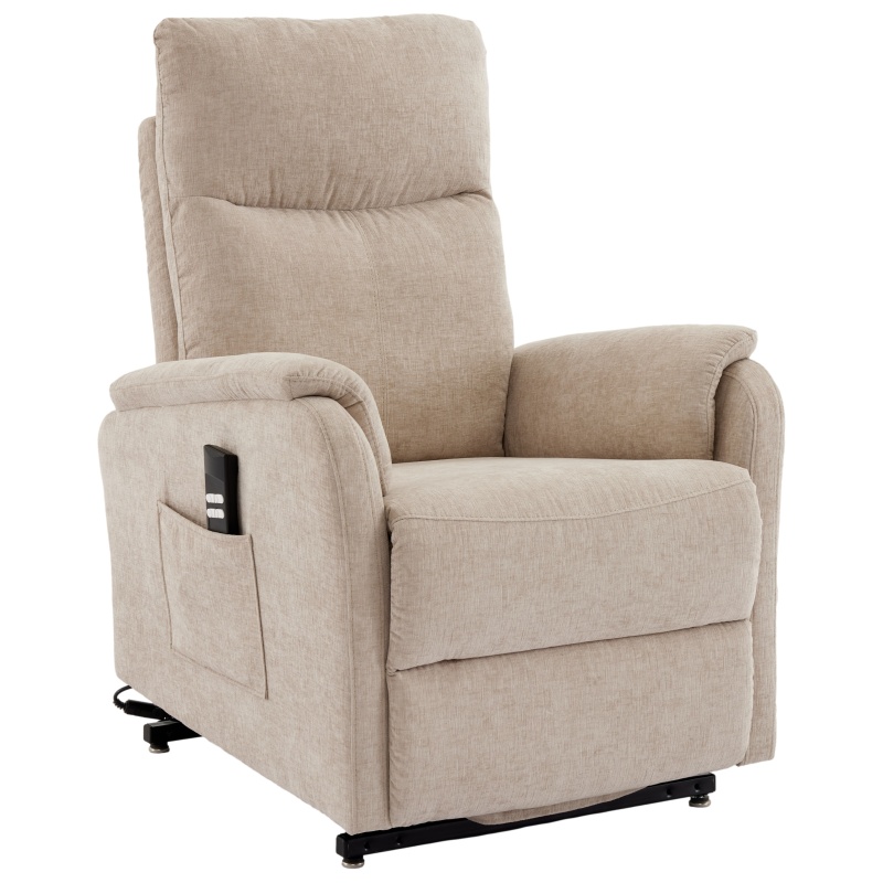 Oregon Dual Motor Riser Recliner Chair in Barley Fabric